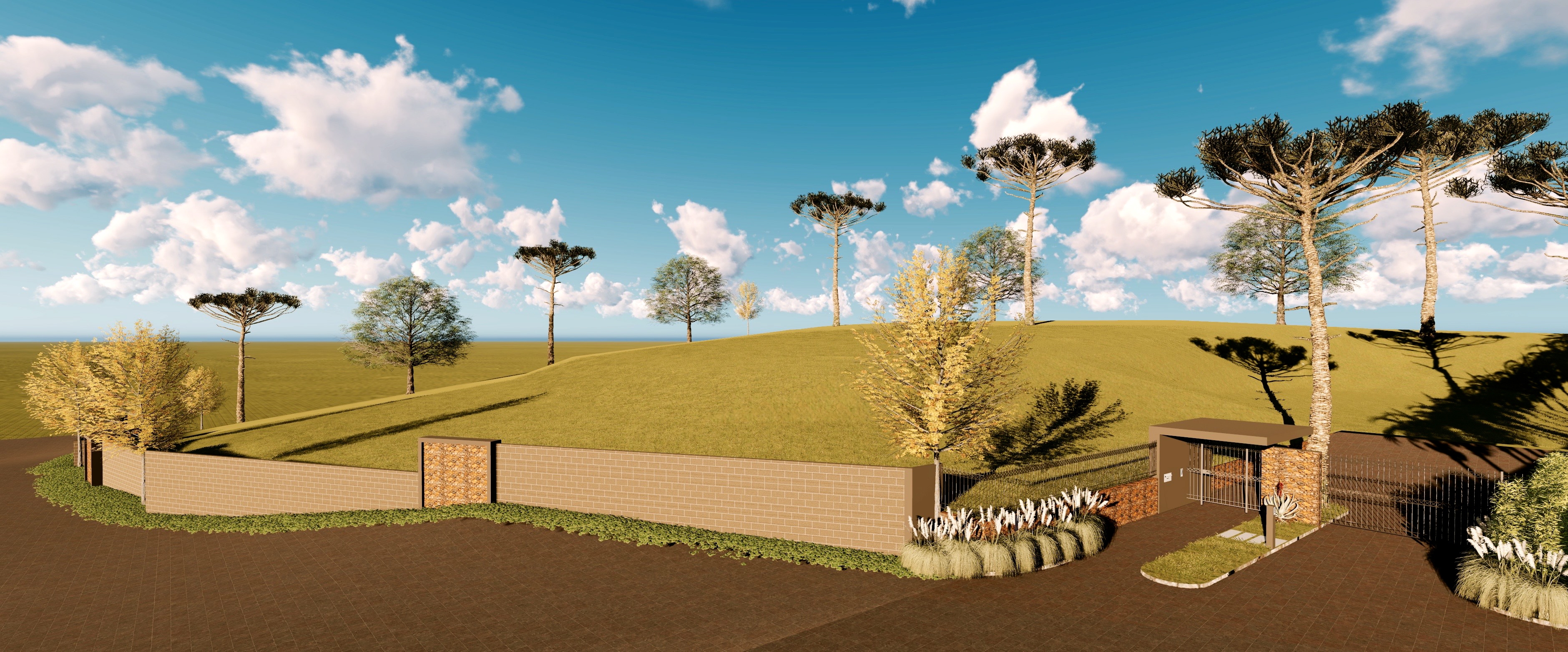 Muro e Guarita Condomínio Residencial - 110,00 m